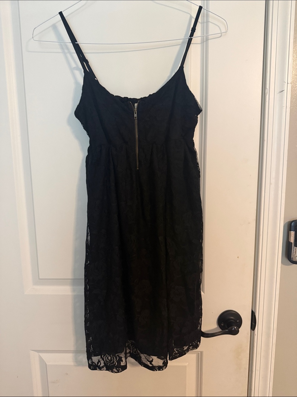 Black Lace Spaghetti Strap Dress - Classic Women's Dress